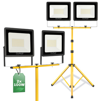 Reflektor LED Pracovní lampa na stojanu 2x 30W 4000K