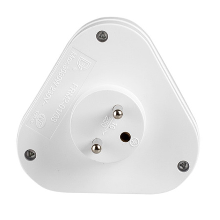 Rozdělovač elektrické sítě 3x 2P+0 Zloděj 3 zásuvky s uzemněním VAYOX