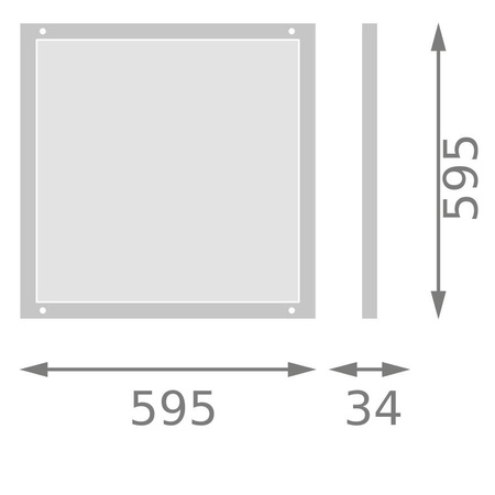 LED panelové stropní světlo 35W 4200lm 4000K neutrální povrchová montáž bílá 60x60cm integrovaná Ledvance