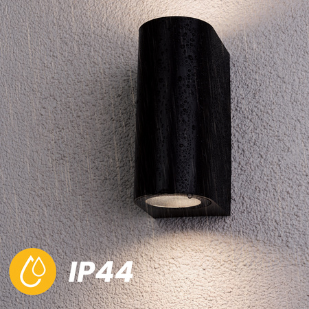 Zahradní nástěnná lampa 2x GU10, Černá ALLIUM LUMILED