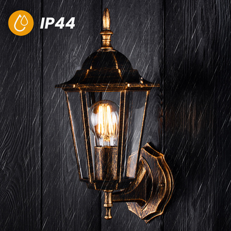 Zahradní nástěnná lampa lucerna E27, Patina BELLIS LUMILED