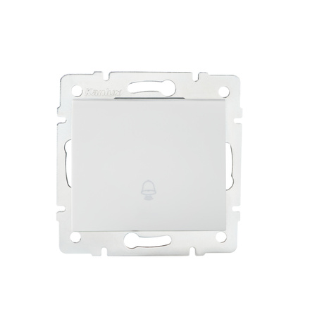 Spínač NO pro zvonek 10A Square White LOGI Kanlux