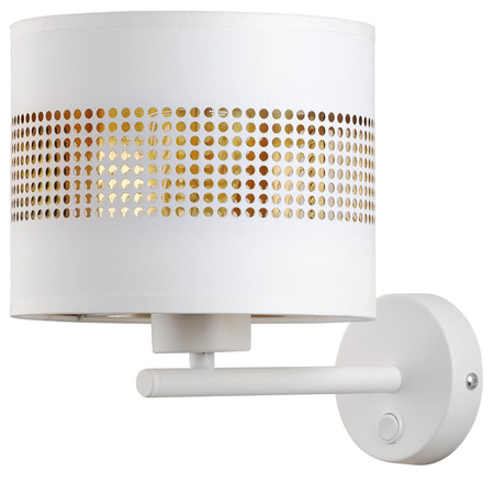 Nástěnné svítidlo TAGO WHITE Bílá a zlatá Moderní E27 3221 TK Lighting