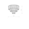 Stropní lustr 9x E14 Black Glamour CRISTAL M 7627 Nowodvorski