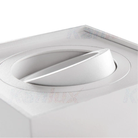 Kruhové stropní bodové svítidlo nastavitelné GU5.3 GU10 Square White Mini Kanlux