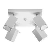 MERIDA 4xGU10 Reflektor Halogenový reflektor pohyblivý čtvercový 25x25 bílý SOLLUX
