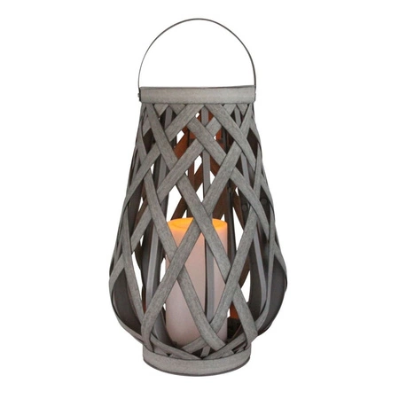 Zahradní lampa LED solární lucerna Závěsná lucerna 45cm IP44 šedá