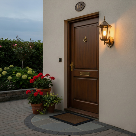 Zahradní nástěnná lampa lucerna E27, Patina BELLIS LUMILED