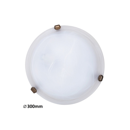 Plafond LED stropní svítidlo Povrchová montáž E27 White Classic Alabastro Rabalux