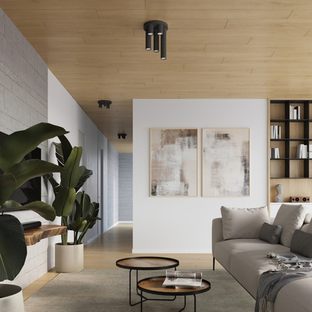 Stropní plafon Tuba Spot 5x GU10 Black Lagos Ocean Green SL.1467 Sollux