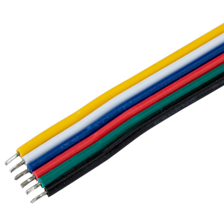 Konektor LED pásku 6PIN RGB+CCT nacvakávací jednostranný s 12mm kabelem