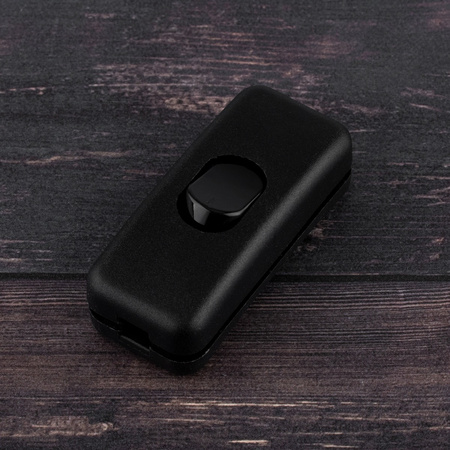 Přepínač vypínač kolébkový na kabelu, Černá LUMILED