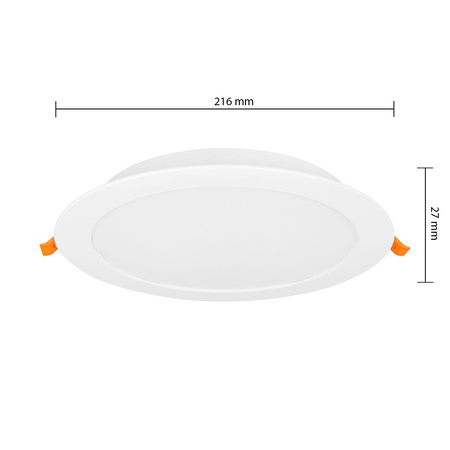 LED panel Stropní svítidlo 18W 1440lm 4000K Neutrální 120° Zapuštěné kulaté bílé Bingo Masterled