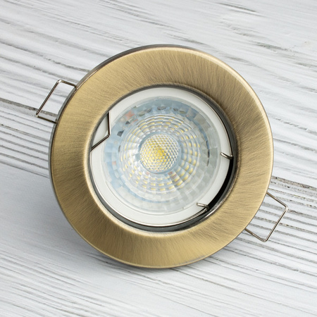 Halogenová Podhledové svítidlo GU10, MR16 Stálá Kulatá Antický Plech LUMILED