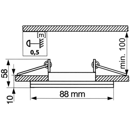 AQUA HALOGEN Svítidlo pevné čtvercové černé GU10 IP44