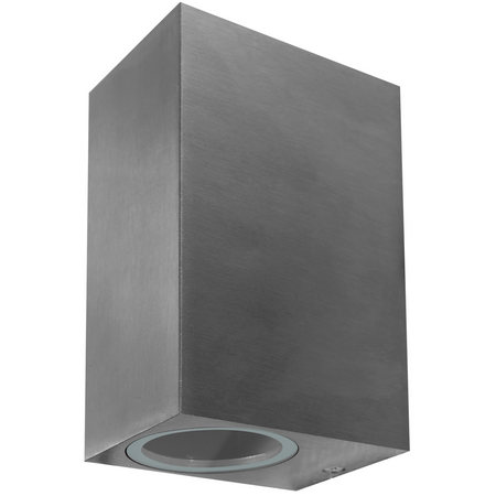 Nahoru a dolů LED zahradní nástěnné svítidlo 2xGU10 BOSTON GOLDLUX (Polux) RECTANGULAR SATIN