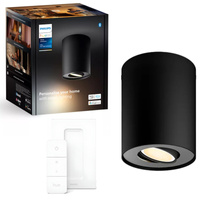 Stropní svítidlo LED Spot Pillar Black 4,2W CCT PHILIPS HUE Bluetooth Zigbee + stmívač