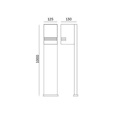 Zahradní lampa LED QUAZAR 12 GU10 IP44 KOBI ALUMINIUM BLACK