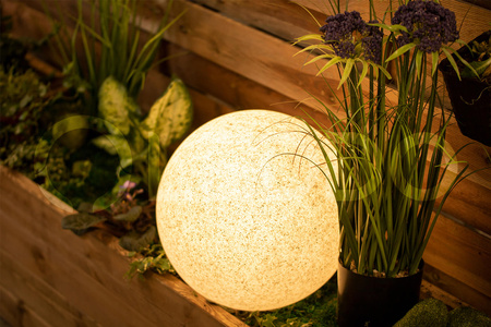 Venkovní zahradní lampa 230V E27 BULLET 40cm Kámen