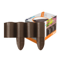 Zahradní palisádový plot Border Lawn Edging 4 ECO Brown 2,4 m Silný mrazuvzdorný CELLFAST