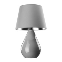 LACRIMA GRAY Stolní lampa na noční stolek Graphite Elegant E27 5455 TK Lighting