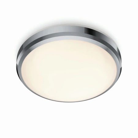 Plafond LED lampa pro povrchovou montáž DORIS 17W 2700K IP44 31cm chrom PHILIPS