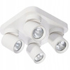 TIMO Stropní nástěnná lampa Nástěnná lampa Reflektor Pohyblivé halogenové svítidlo 4xGU10 White Square LVT