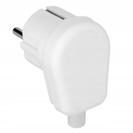 Úhlová elektrická zástrčka UNI-SCHUKO Zástrčka s uzemněním. odnímatelná bílá ORNO