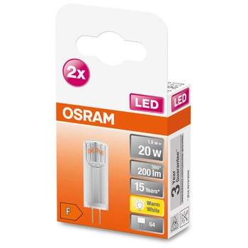 LED žárovka G4 CAPSULE 1.8W = 20W 200lm 2700K Teplá bílá 300° OSRAM Star 2x