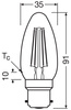 LED žárovka B35 svíčka B22d 4W = 40W 470lm 4000K neutrální bílá 300° Retrofit Filament CLASSIC Osram