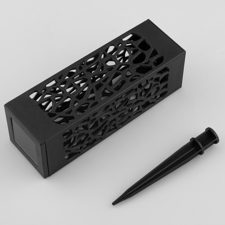 Solární LED venkovní lampa E27, LED ažurová sloupek IP44 3000K AZURE LUMILED