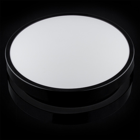 Stropní LED svítidlo pro koupelnu 24W 4000K IP44 ZOE Black 35cm