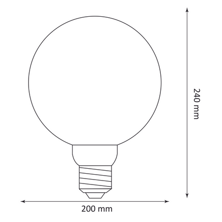 LED žárovka G200 E27 4,2W 470lm 4000lm Neutrální 320° Dekorativní DECOVINTAGE Sanico Goldlux