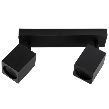Stropní reflektorové nástěnné svítidlo 2xGU10 QUANTUS Black