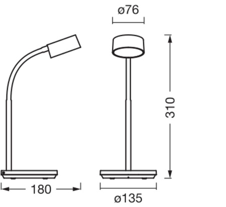 LED stolní lampa 4,8 W 328 lm CCT stmívatelná bílá kancelářská linka Ledvance