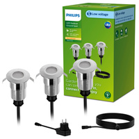Sada 3x zahradní lampa SPORE GardenLink 1W 24V 2700K IP67 PHILIPS LED pro montáž na zem