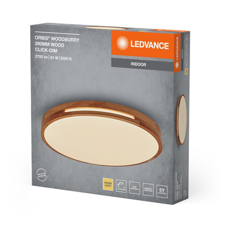 Plafond LED stropní svítidlo 24W 1500lm 3000K teplé stmívatelné hnědé 39cm Orbis Ledvance