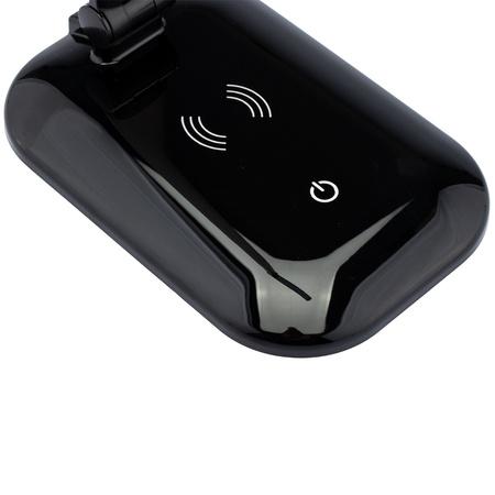 LED noční stolní lampa 5W 4500K USB stmívatelná dotyková s QI nabíječkou