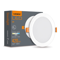 LED panel Zapuštěné vestavné svítidlo 6W 620lm 4000K Neutral Videx