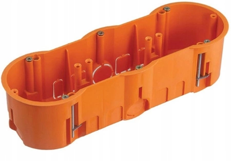 Trojitý elektrický box PK60 3x68 hluboký pro sádrokartonové desky Regips + šrouby PAWBOL