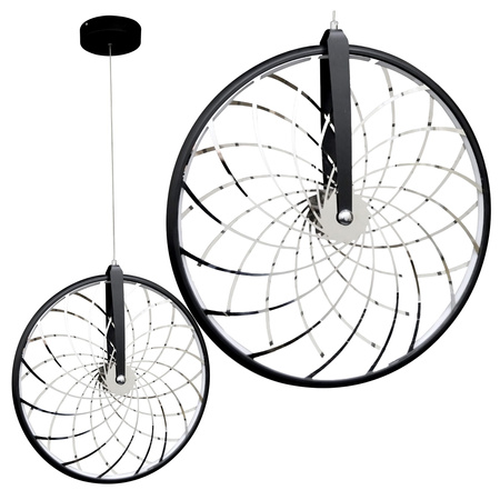 Stropní závěsné svítidlo. LED BICYKL 16W 3000K černá + chrom