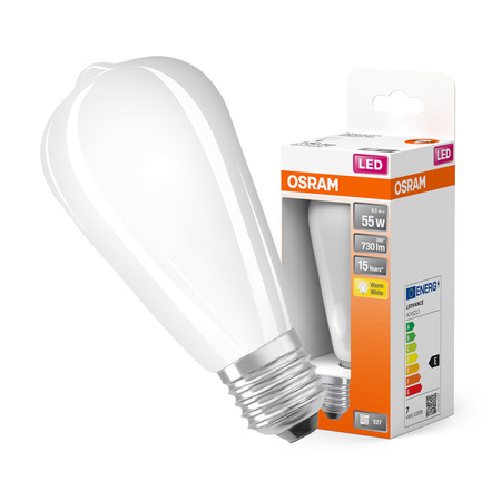 LED žárovka ST64 E27 6,5W = 55W 730lm 2700K teplá bílá 300° Retrofit Filament CLASSIC Osram