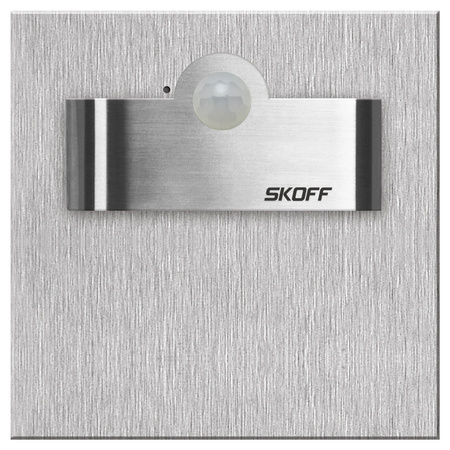 LED schodišťové svítidlo 1W 4000K 10V DC IP20 Inox TANGO SHORT se snímačem pohybu Skoff
