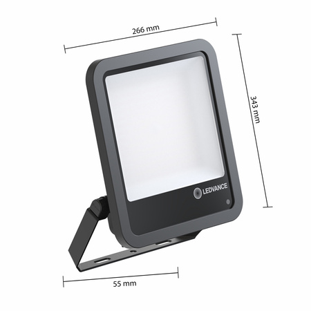 LED reflektor 100W 15000lm 4000K IP66 černý se soumrakovým senzorem LEDVANCE Floodlight