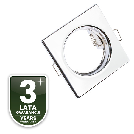 6x PAVO Chromovaný plech MR16 GU10 LUMILED čtvercové halogenové svítidlo k zapuštění do zdi