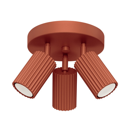 Stropní svítidlo Plafond Tuba Spot 3x GU10 Ochre Red Carbon Deep Space SL.1639 Sollux
