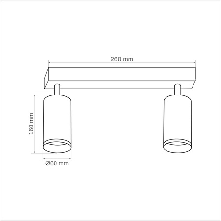Nástěnné a stropní bodové svítidlo 2x GU10 White LONDON Sanico Goldlux