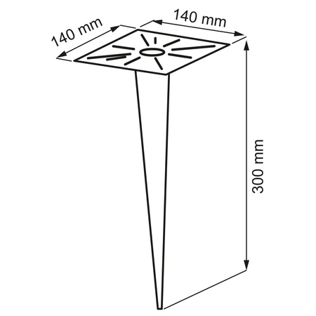 Sanico Goldlux 30cm hnací kotva pro zahradní tyč