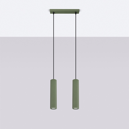 Stropní závěsné svítidlo Tuba Spot 2x GU10 Olive Carbon Deep Space SL.1612 Sollux