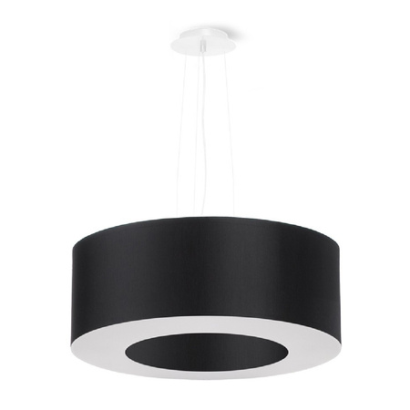 SATURNO LED závěsné stropní svítidlo 5xE27 Lustr 50 cm černý SOLLUX